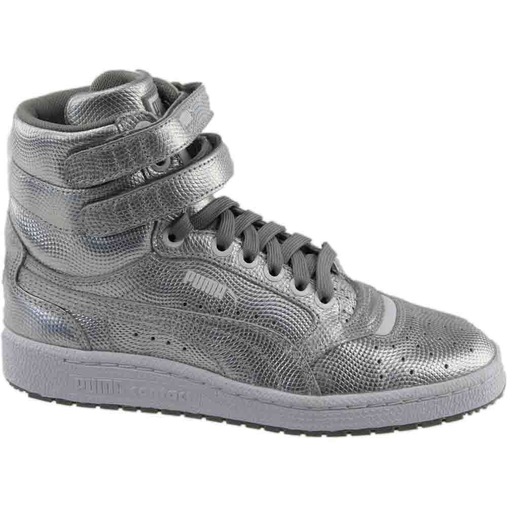 Puma white and silver high tops sneakers